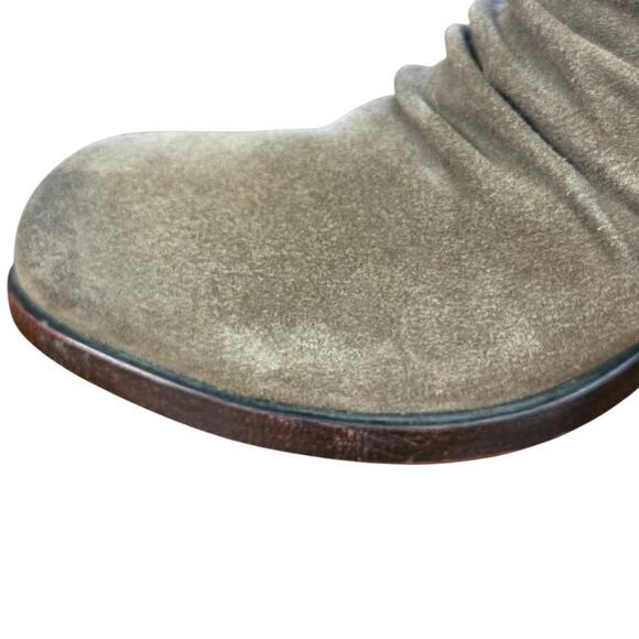 Boc Born Concept Slouchy Leather Suede Block Chunky Heel Ankle Boots Booties 8.5 - Picture 5 of 16